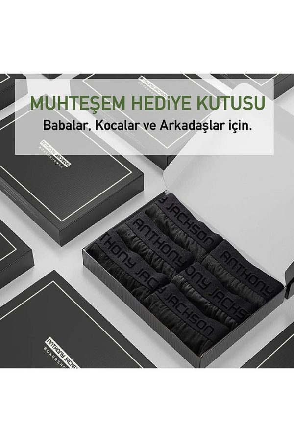 Likralı 6'lı Kutu Premium Erkek Boxer Eddy - Görsel 2