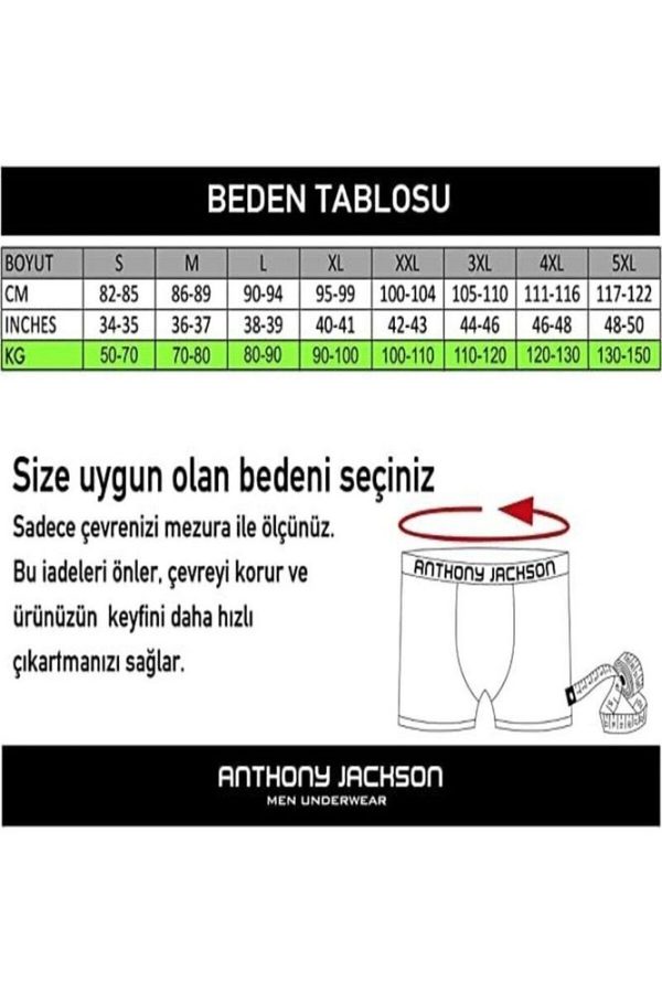 Likralı 6'lı Kutu Premium Erkek Boxer Eddy - Görsel 6