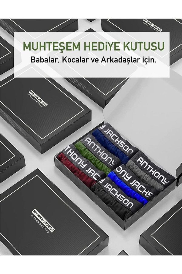 Likralı 6'lı Kutu Premium Erkek Boxer Eddy - Görsel 14