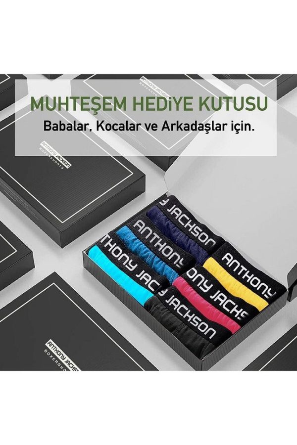 Likralı 6'lı Kutu Premium Erkek Boxer Eddy - Görsel 26