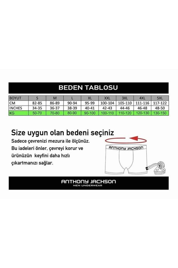 Likralı 6'lı Kutu Premium Erkek Boxer Eddy - Görsel 30