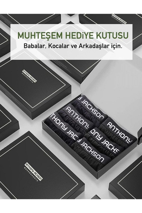Likralı 6'lı Kutu Premium Erkek Boxer Eddy - Görsel 37