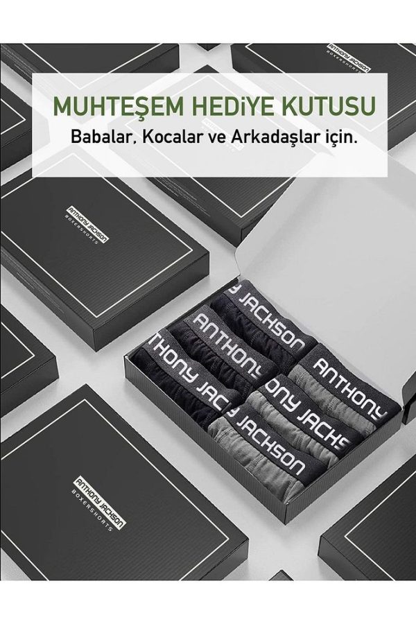 Likralı 6'lı Kutu Premium Erkek Boxer Eddy - Görsel 43