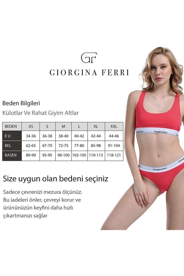 Likralı 6'lı Kutu Premium Slip Külot Laura G-006 H - Görsel 29