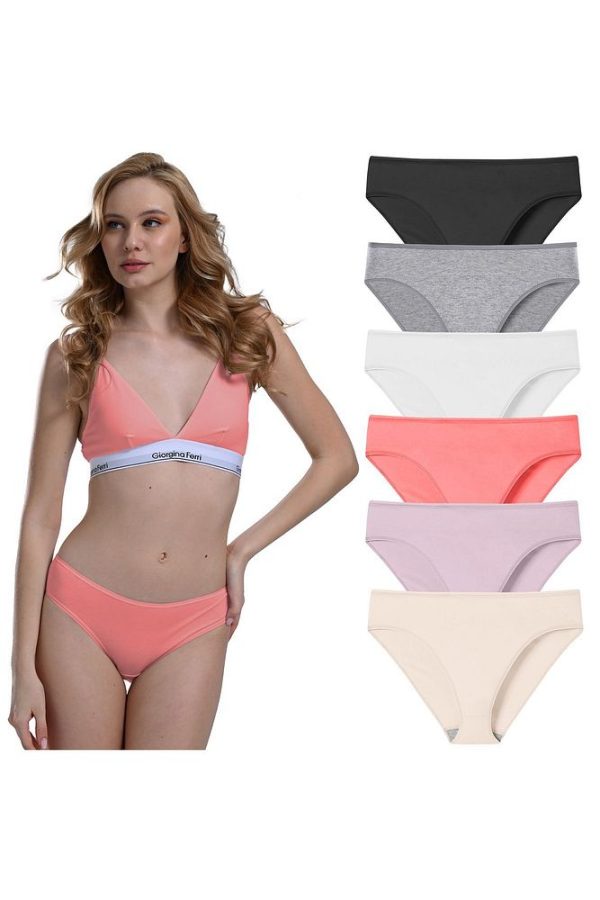 Likralı 6'lı Kutu Premium Slip Külot Laura G-006 H - Görsel 31