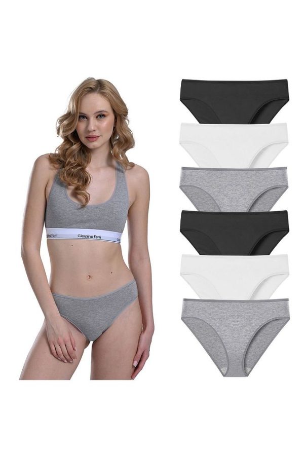 Likralı 6'lı Kutu Premium Slip Külot Laura G-006 H - Görsel 39