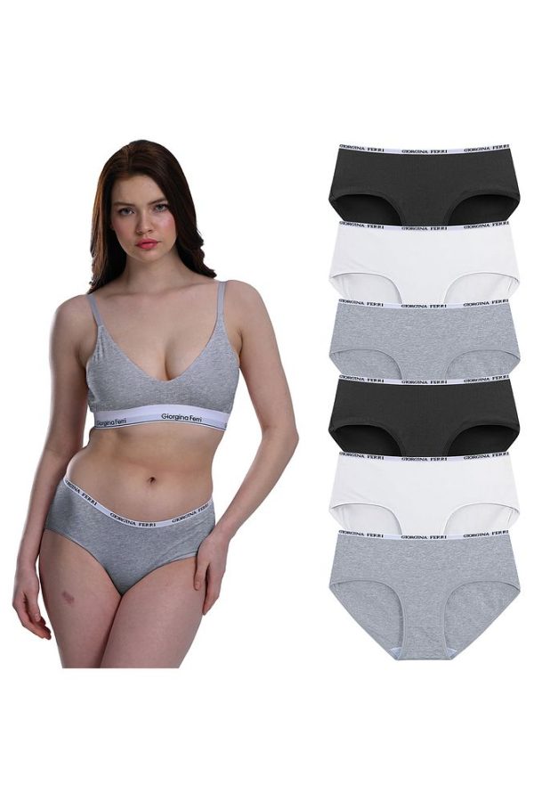 Likralı 6'lı Kutu Premium Günlük Kullanıma Uygun Bato Külot Amelıa G-008 H - Görsel 36