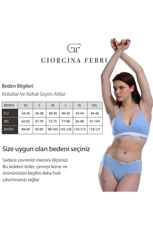 Likralı 6'lı Kutu Premium Günlük Kullanıma Uygun Bato Külot Amelıa G-008 H - Görsel 42