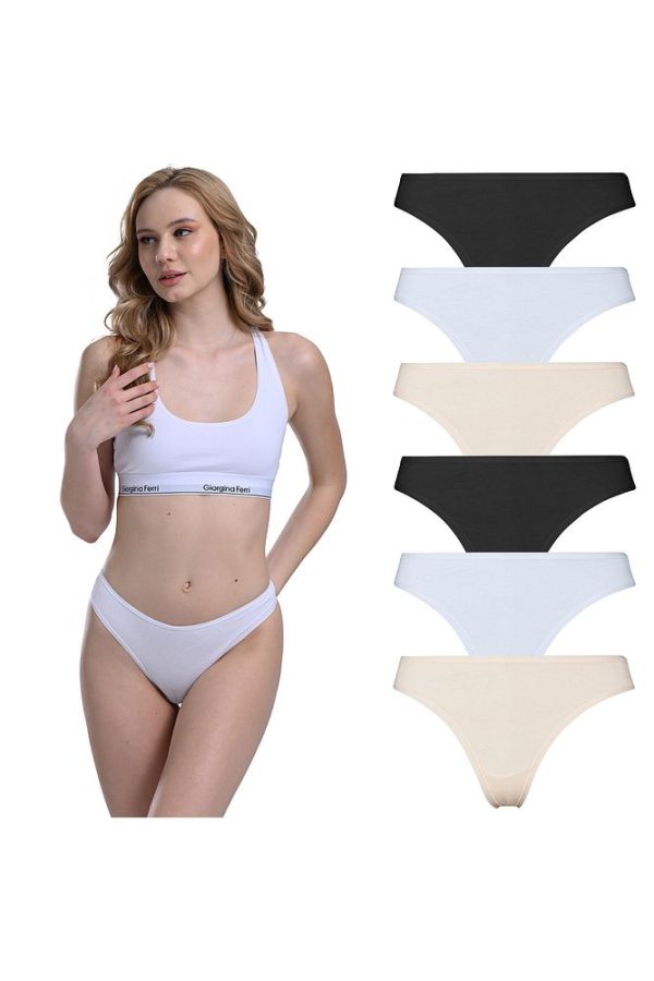 Likralı 6'lı Kutu Premium Günlük Kullanıma Uygun Tanga Külot Maya G-005 F - Görsel 28