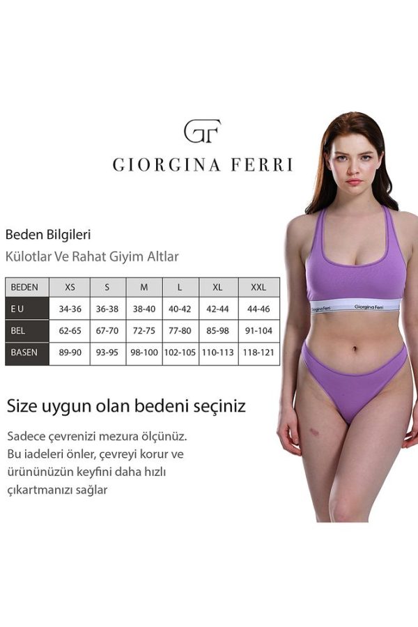 Likralı 6'lı Kutu Premium Günlük Kullanıma Uygun Tanga Külot Maya G-005 F - Görsel 56