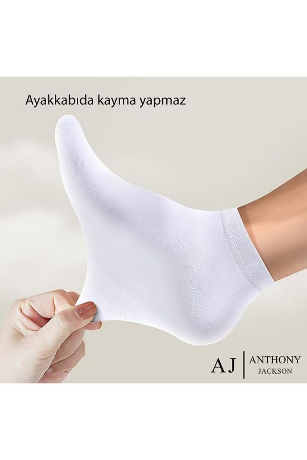 10 Çift Kutulu BAMBU Premium Bay-Bayan Patik Çorap - Bilek Boy Kısa Spor Koşu ve Yürüyüş Çorabı - Görsel 4