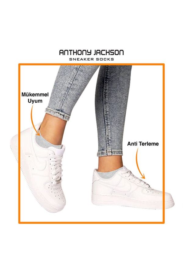 10'lu Kutu Bambu Premium Dikişsiz Bay - Bayan Sneaker Çorap - Görsel 5