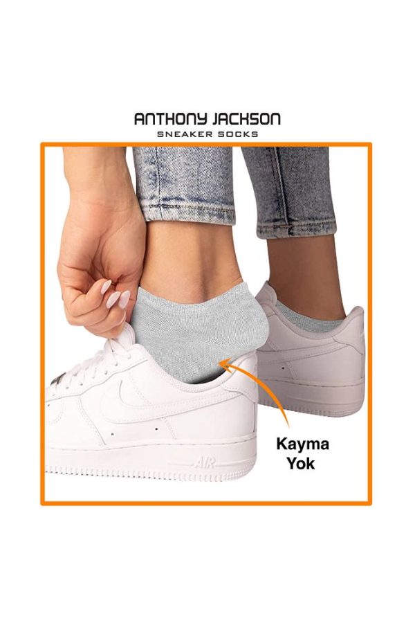 10'lu Kutu Bambu Premium Dikişsiz Bay - Bayan Sneaker Çorap - Görsel 6