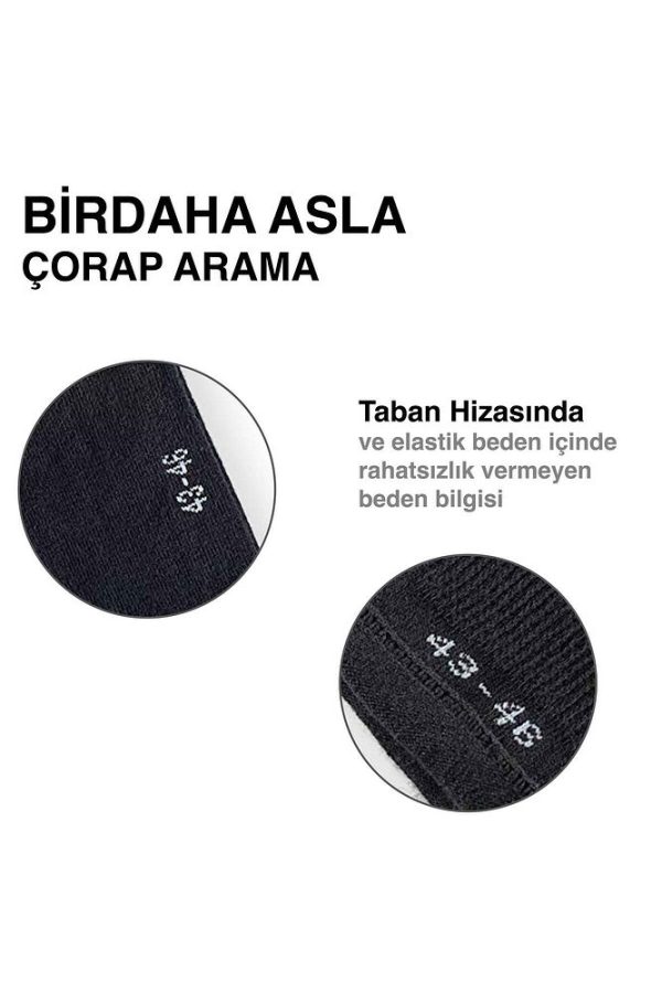 10'lu Kutu Bambu Premium Dikişsiz Bay - Bayan Sneaker Çorap - Görsel 10