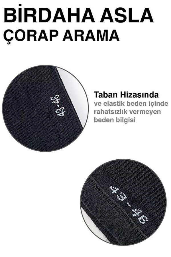 10'lu Kutu Bambu Premium Dikişsiz Bay - Bayan Sneaker Çorap - Görsel 25