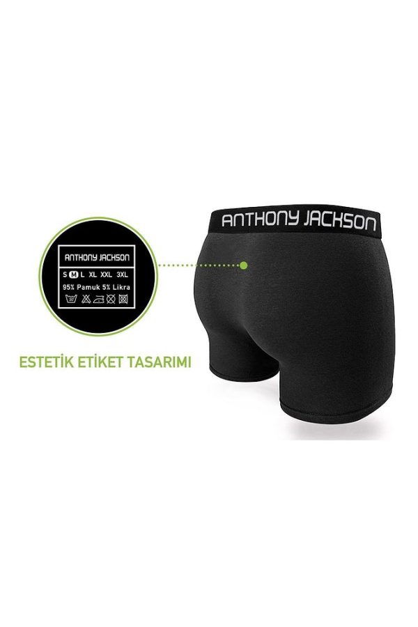 Likralı 6'lı Kutu Premium Erkek Boxer MASSIMO - Görsel 12