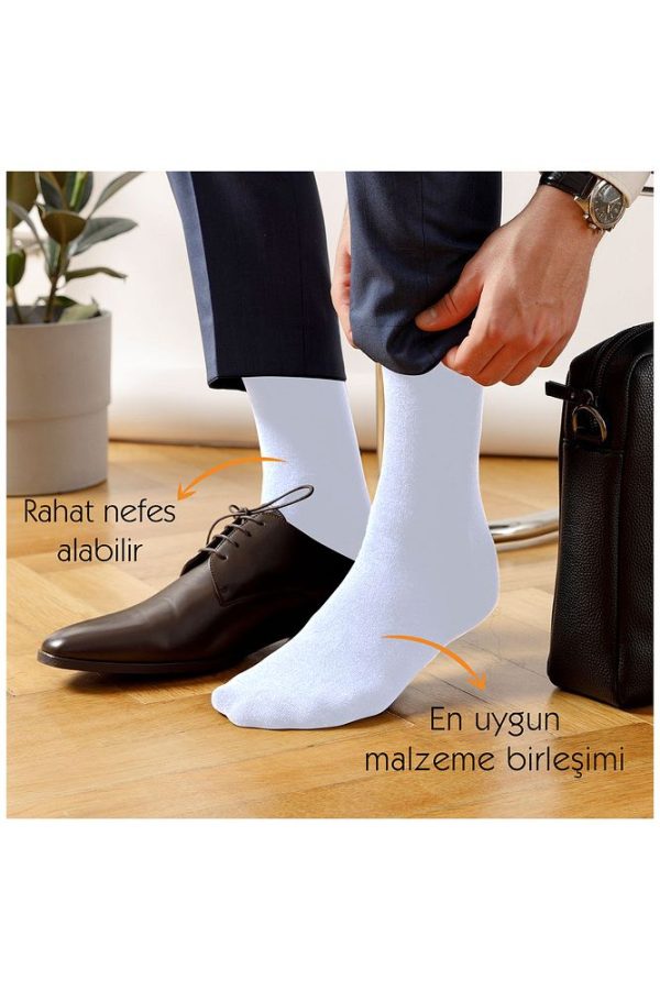 6 Çift Kutulu BAMBU Premium Klasik Erkek Çorap - Görsel 12