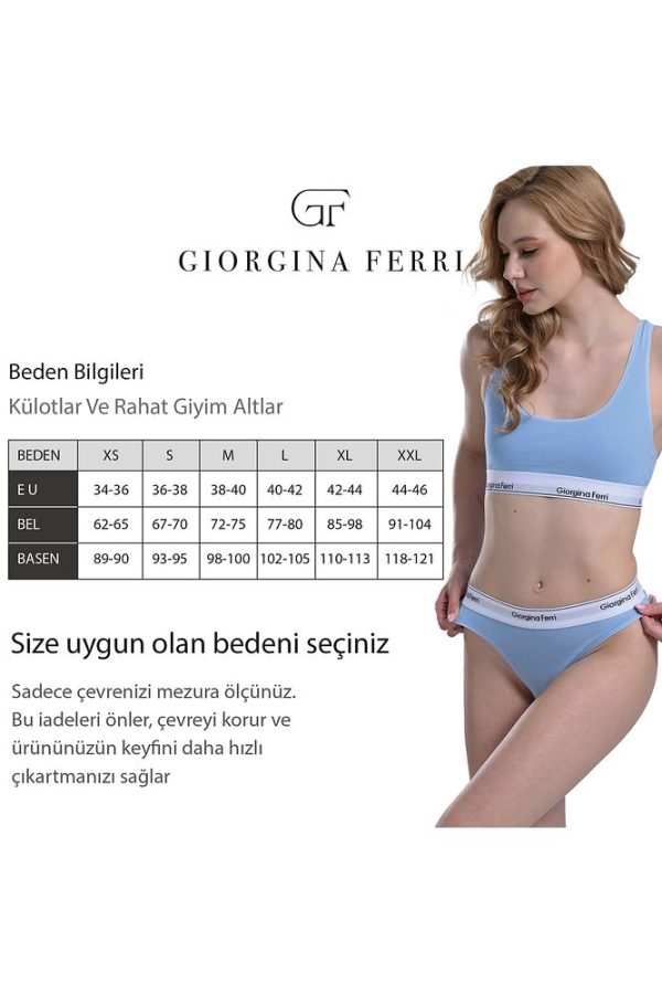 Likralı 6'lı Kutu Premium Günlük Kullanıma Uygun Yazılı  Slip Külot Gloria - Görsel 38