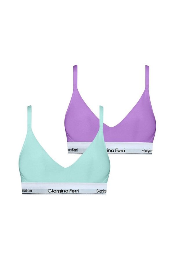 2’li Kutu Kadın Elastik Bantlı Günlük Kullanıma Uygun Vatkalı Spor Sütyen Bralet Sophie - Görsel 16