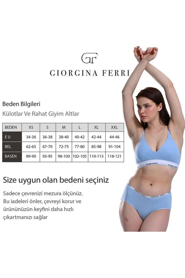 2’li Kutu Kadın Elastik Bantlı Günlük Kullanıma Uygun Vatkalı Spor Sütyen Bralet Sophie - Görsel 23