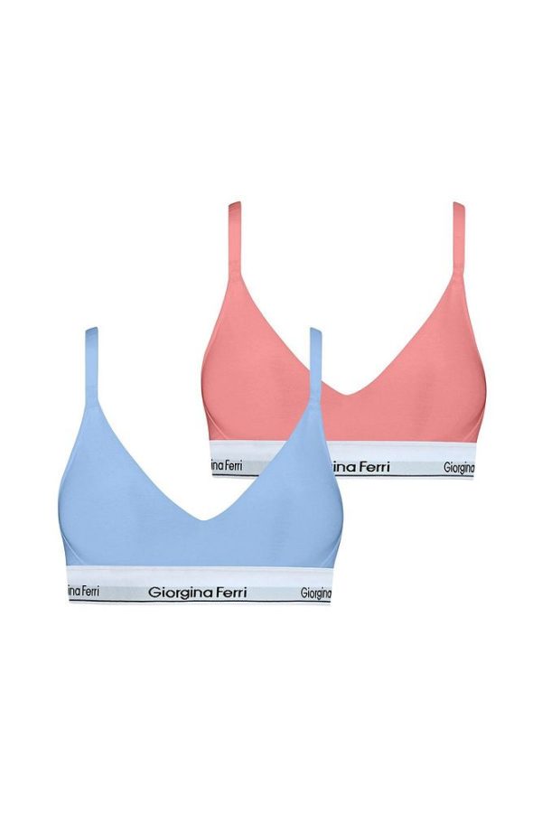 2’li Kutu Kadın Elastik Bantlı Günlük Kullanıma Uygun Vatkalı Spor Sütyen Bralet Sophie - Görsel 24