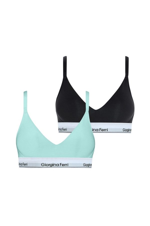 2’li Kutu Kadın Elastik Bantlı Günlük Kullanıma Uygun Vatkalı Spor Sütyen Bralet Sophie - Görsel 46