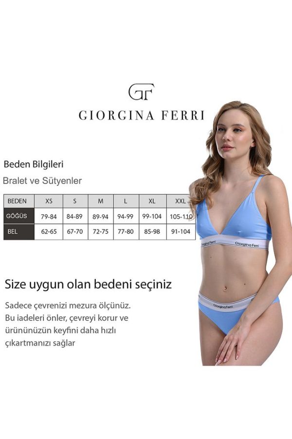 2’li Kutu  Elastik Bantlı Günlük Kullanıma Uygun Üçgen Bralet Isabelle - Görsel 29