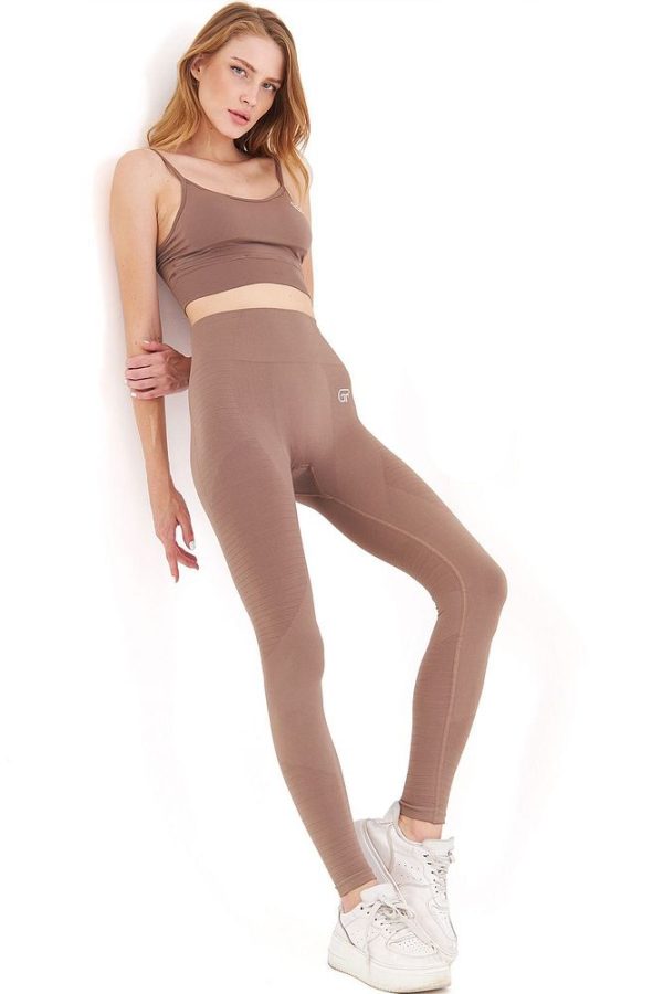 Yüksek Bel Esnek Ve Toparlayıcı Yoga Koşu Spor ve Günlük Tayt Stella - Görsel 6