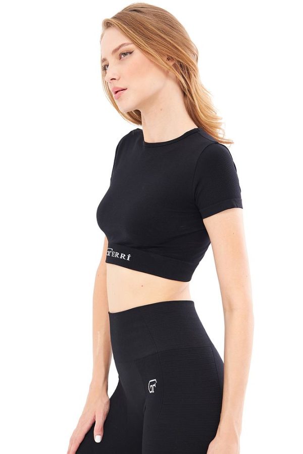 Yumuşak Dokulu, Esnek Yoga, Koşu, Spor ve Günlük Crop Top Mila - Görsel 3