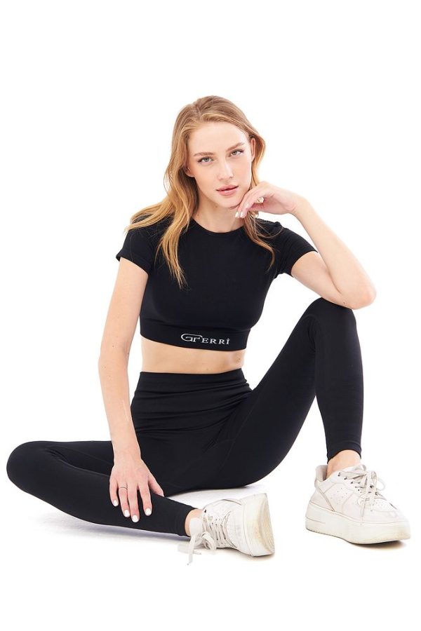 Yumuşak Dokulu, Esnek Yoga, Koşu, Spor ve Günlük Crop Top Mila - Görsel 4