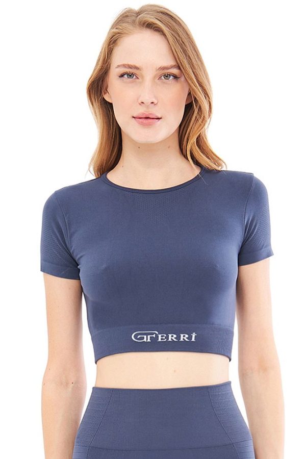 Yumuşak Dokulu, Esnek Yoga, Koşu, Spor ve Günlük Crop Top Mila - Görsel 6