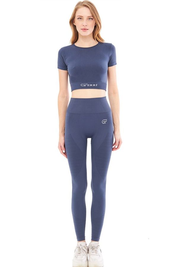Yumuşak Dokulu, Esnek Yoga, Koşu, Spor ve Günlük Crop Top Mila - Görsel 8