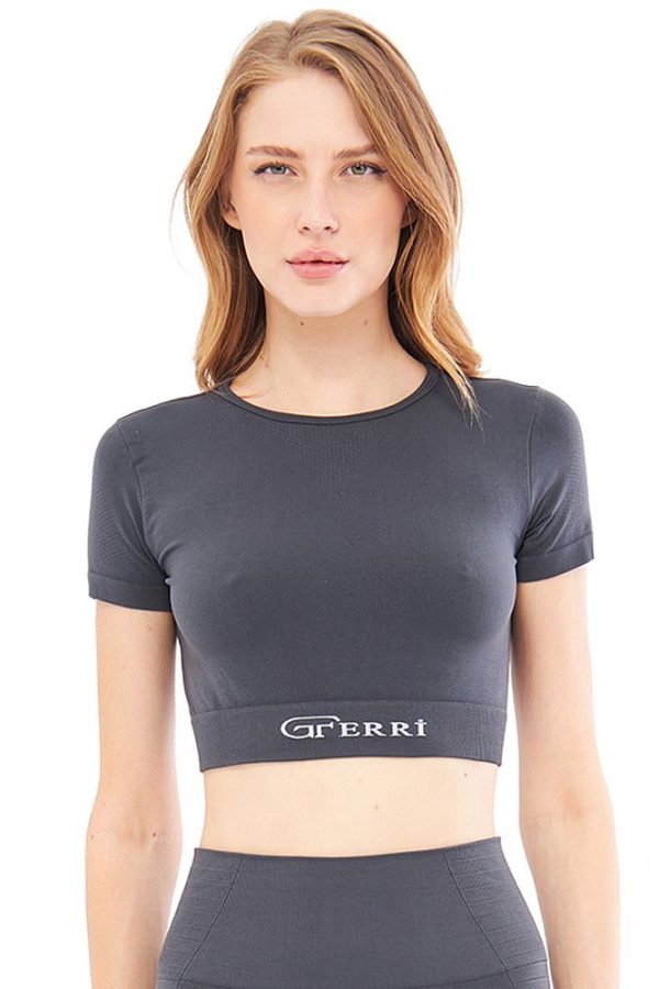 Yumuşak Dokulu, Esnek Yoga, Koşu, Spor ve Günlük Crop Top Mila - Görsel 11