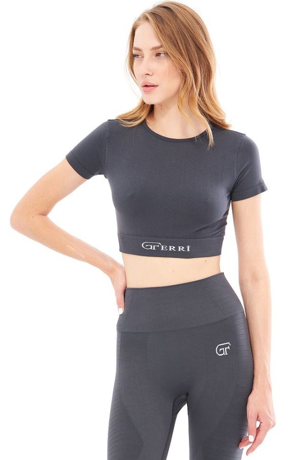 Yumuşak Dokulu, Esnek Yoga, Koşu, Spor ve Günlük Crop Top Mila - Görsel 12
