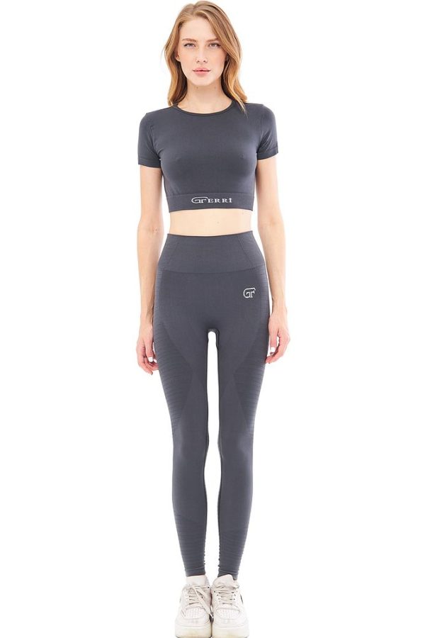 Yumuşak Dokulu, Esnek Yoga, Koşu, Spor ve Günlük Crop Top Mila - Görsel 13
