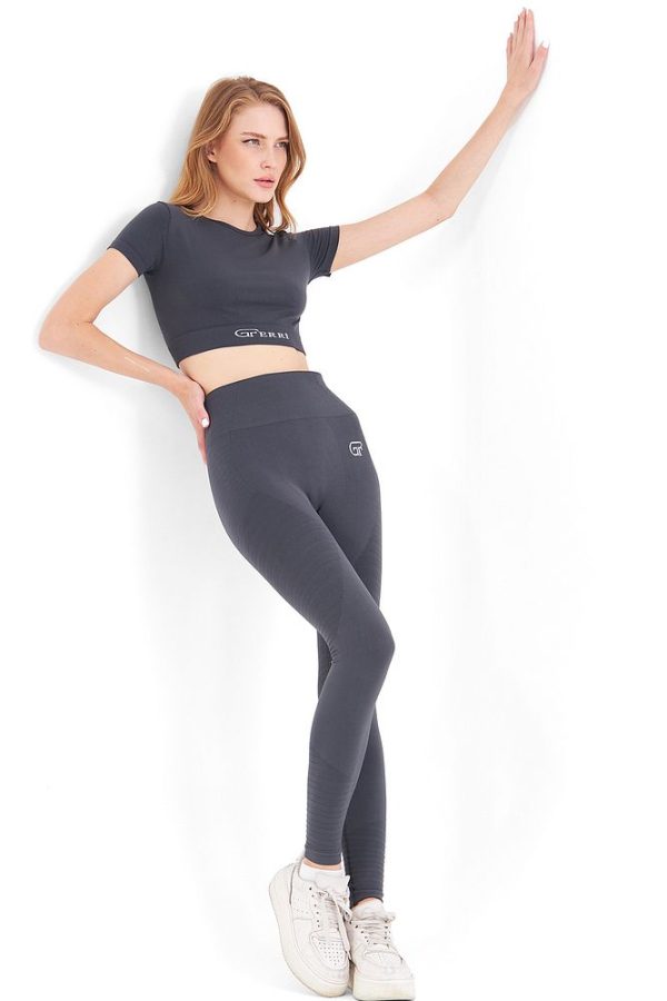 Yumuşak Dokulu, Esnek Yoga, Koşu, Spor ve Günlük Crop Top Mila - Görsel 14