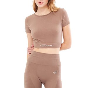 Yumuşak Dokulu, Esnek Yoga, Koşu, Spor ve Günlük Crop Top Mila