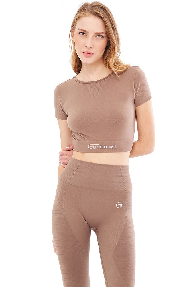 Yumuşak Dokulu, Esnek Yoga, Koşu, Spor ve Günlük Crop Top Mila