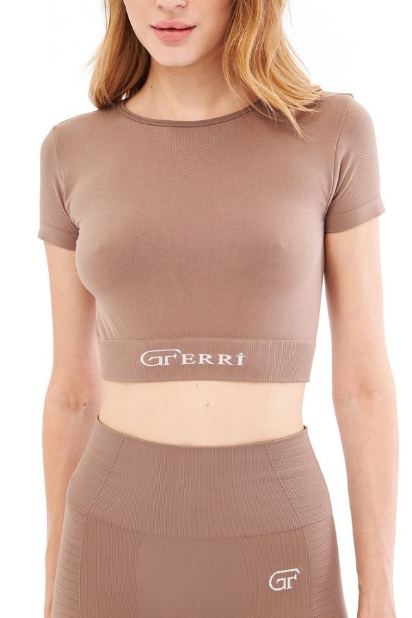 Yumuşak Dokulu, Esnek Yoga, Koşu, Spor ve Günlük Crop Top Mila - Görsel 2