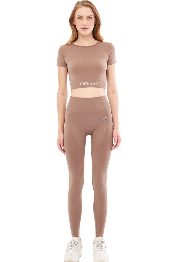 Yumuşak Dokulu, Esnek Yoga, Koşu, Spor ve Günlük Crop Top Mila - Görsel 3