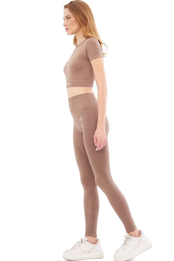 Yumuşak Dokulu, Esnek Yoga, Koşu, Spor ve Günlük Crop Top Mila - Görsel 4