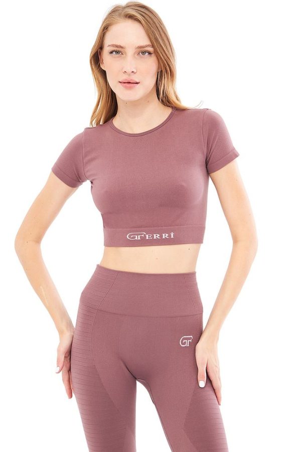 Yumuşak Dokulu, Esnek Yoga, Koşu, Spor ve Günlük Crop Top Mila - Görsel 8