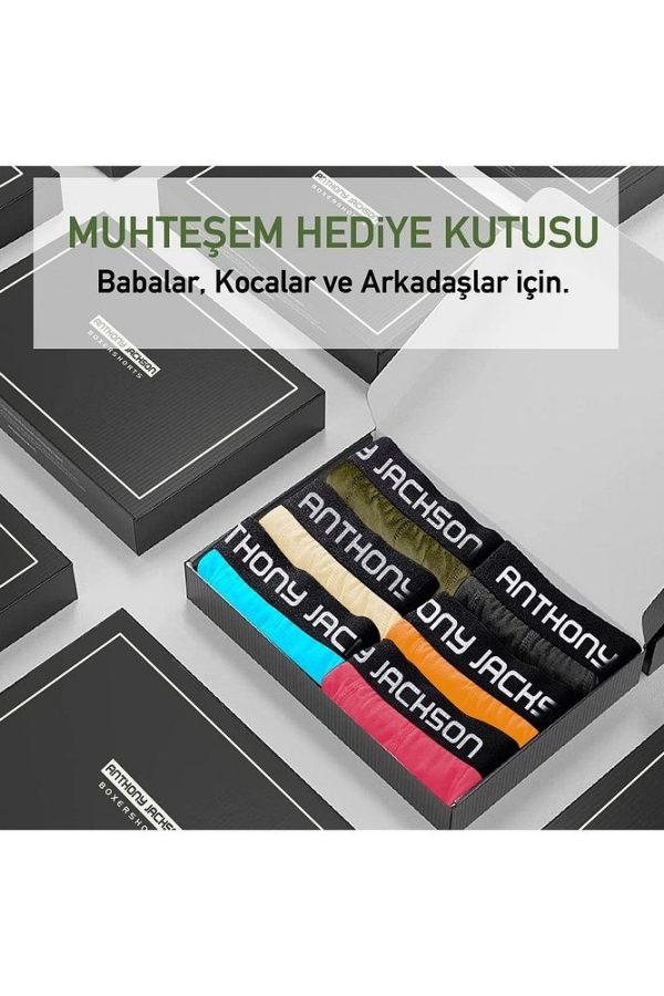 Likralı 6'lı Kutu Premium Erkek Boxer Eddy - Görsel 8