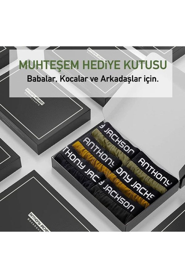 Likralı 6'lı Kutu Premium Erkek Boxer Eddy - Görsel 20