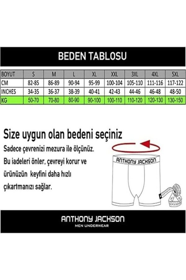 Likralı 6'lı Kutu Premium Erkek Boxer Eddy - Görsel 12