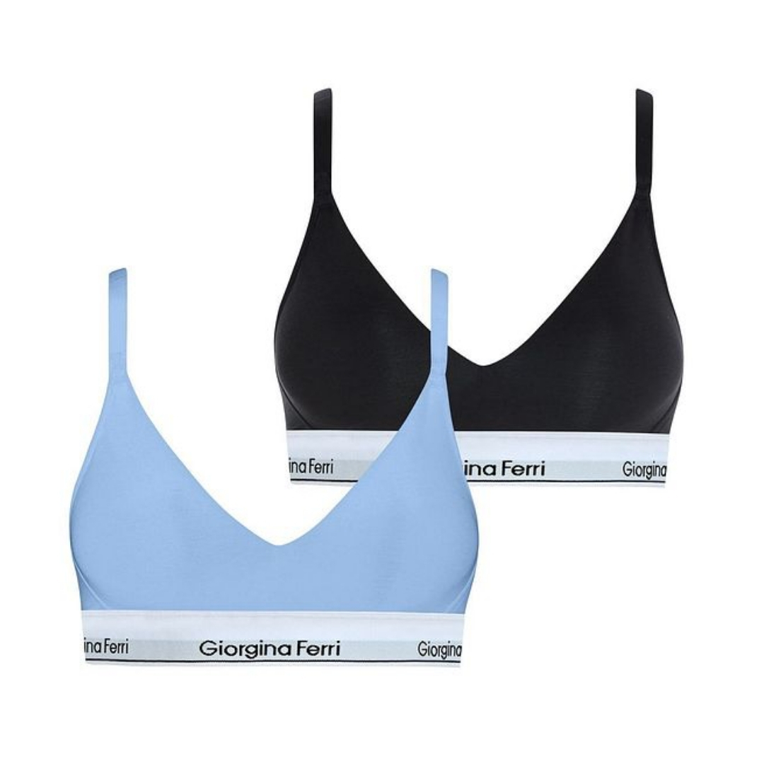2’li Kutu Kadın Elastik Bantlı Günlük Kullanıma Uygun Vatkalı Spor Sütyen Bralet Sophie