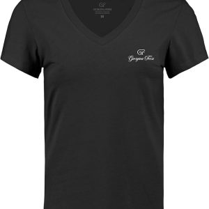 Giorgina Ferri Premium Kadın ESS Logo V Yaka Tee T-shirt Irina