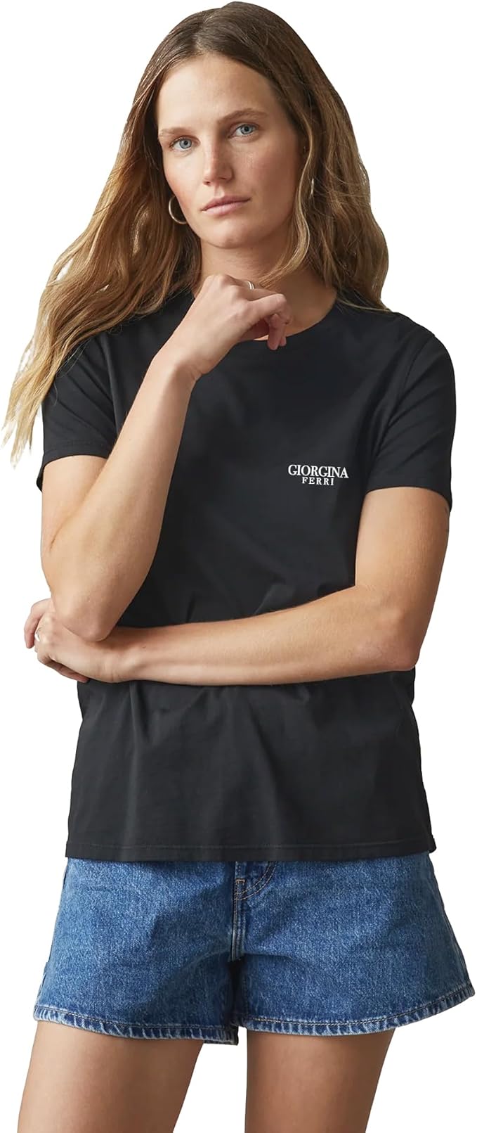 Giorgina Ferri Premium Kadın ESS Logo Tee T-shirt Gabi