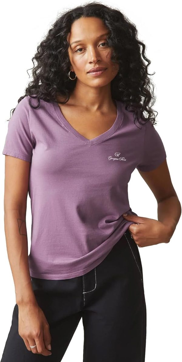 Giorgina Ferri Premium Kadın ESS Logo V Yaka Tee T-shirt Irina - Görsel 24