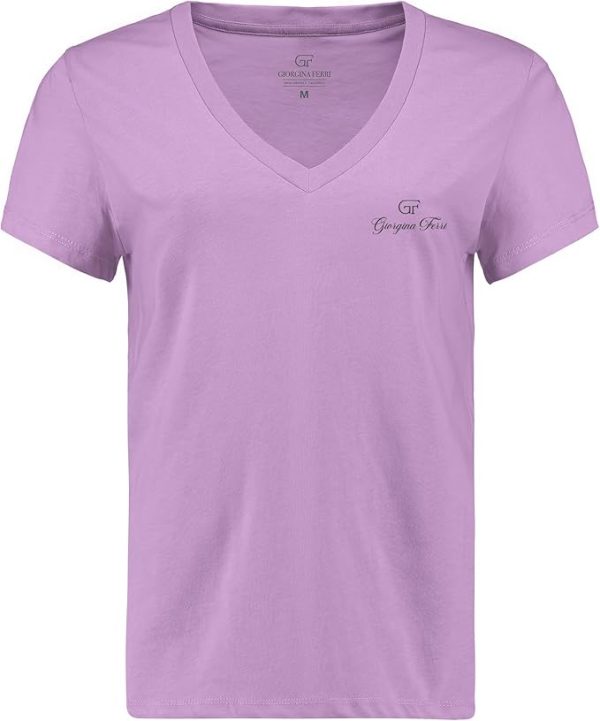Giorgina Ferri Premium Kadın ESS Logo V Yaka Tee T-shirt Irina - Görsel 21